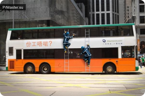 Автобусный креатив: общественный транспорт в роли рекламной площадки.