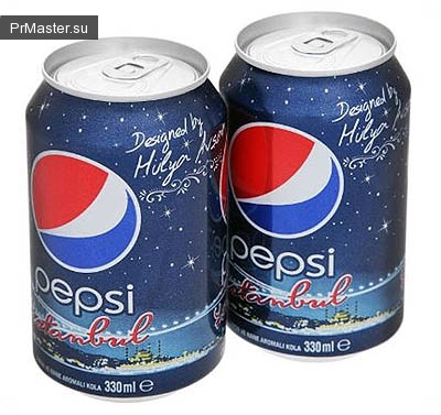Эксклюзивная упаковка Pepsi для розничной продажи в Турции.